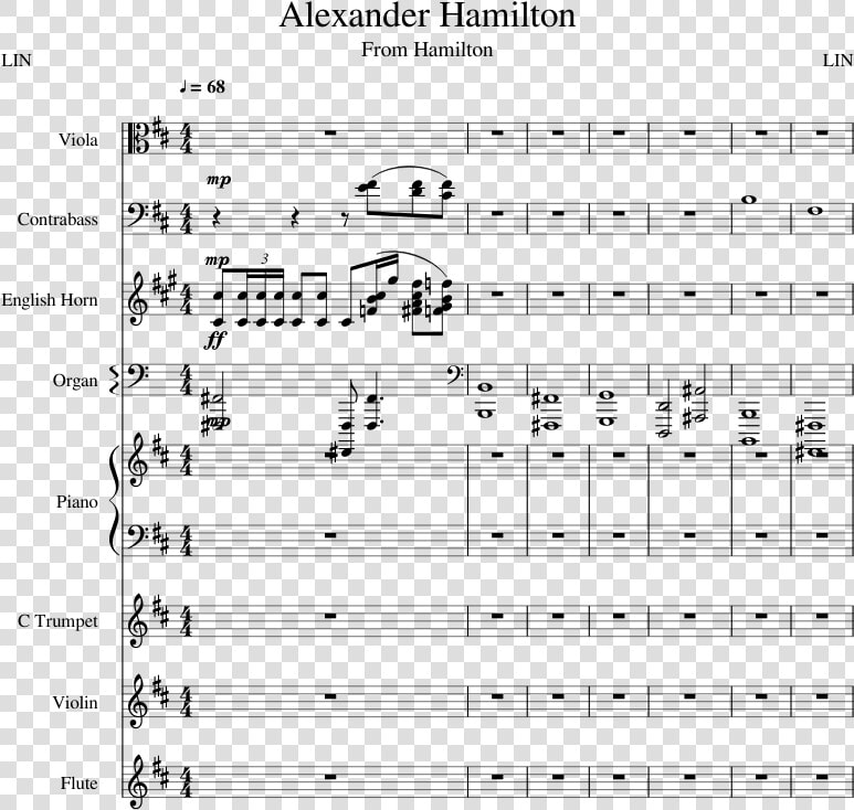 3554186 Alexander Hamilton   Backyardigans Viola Music Sheet  HD Png DownloadTransparent PNG