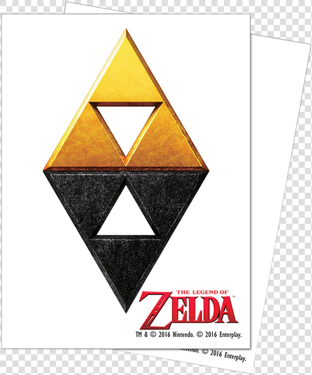 65 Sleeves Zelda Trading Cards White Front Triforce   Legend Of Zelda A Link Between Worlds Triforce  HD Png DownloadTransparent PNG