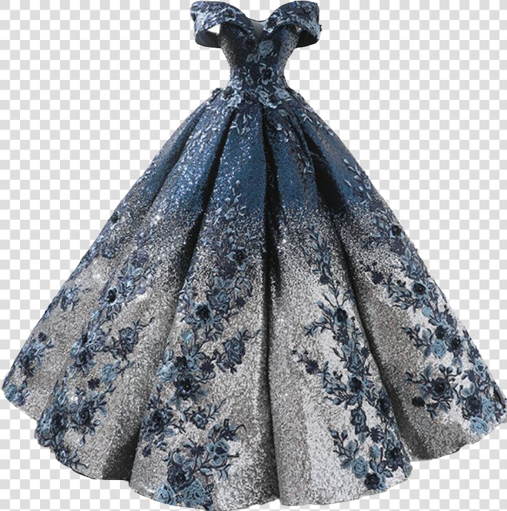  dress  dresses  dress Style  dress  vestido  vestidos   Blue Floral Quince Dresses  HD Png DownloadTransparent PNG