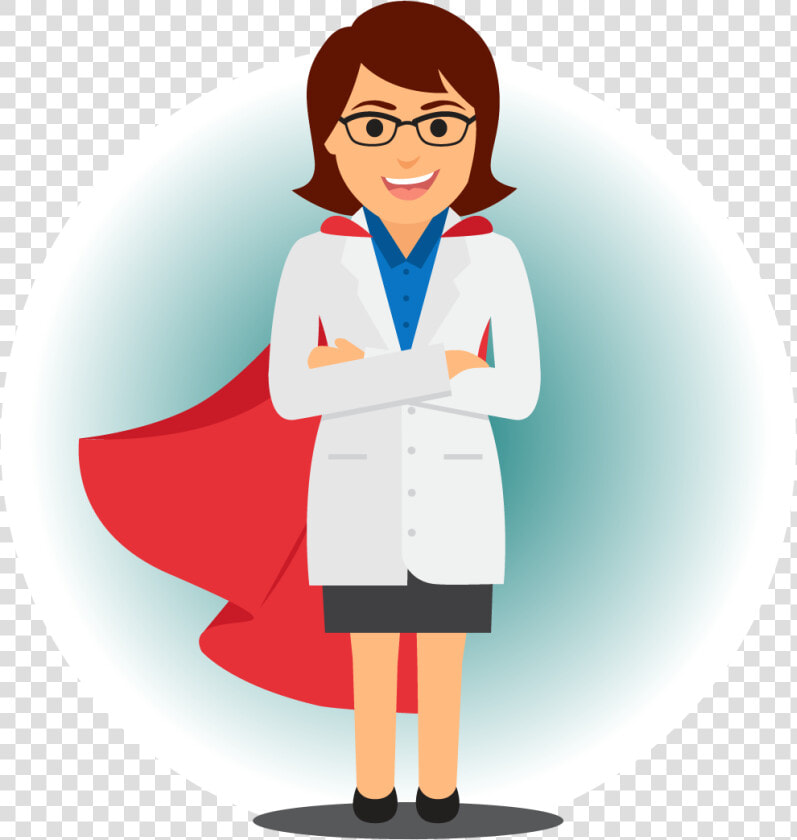 Care Provider Comes To You   Cartoon Super Woman Doctor  HD Png DownloadTransparent PNG