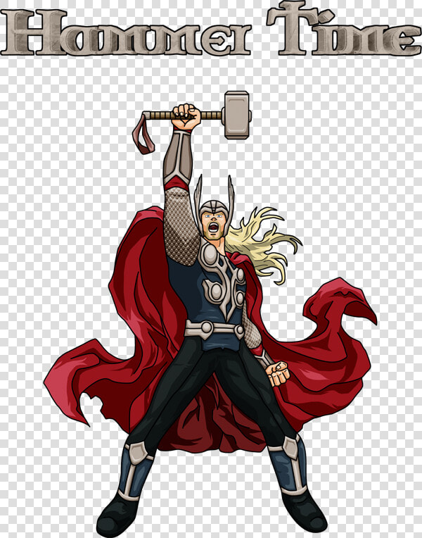 Thor Time By Crula   Thor And Hammer Cartoon  HD Png DownloadTransparent PNG