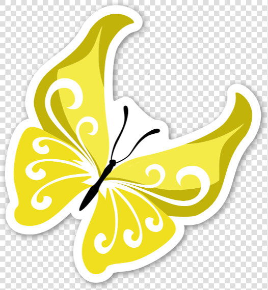 Borboleta Amarela Sticker   Borboletas Laranja Em Desenhos Png  Transparent PngTransparent PNG
