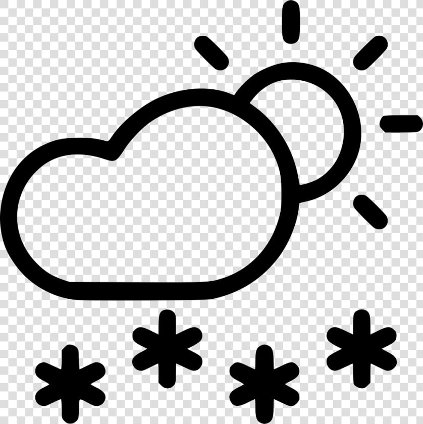 Cloud Sun Daytime Snow Snowfall Weather   Cloud Sun Snow Icon  HD Png DownloadTransparent PNG