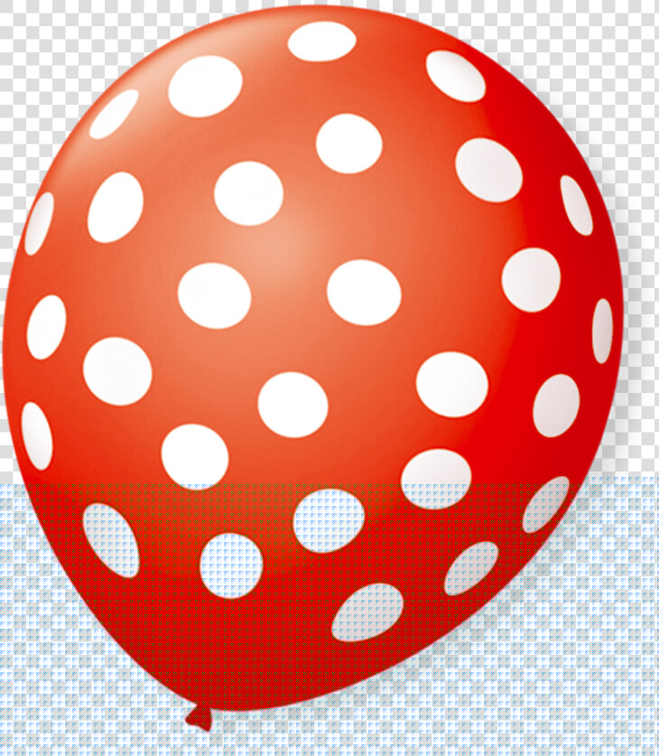 Balão Vermelho Com Bolinhas Branca  HD Png DownloadTransparent PNG