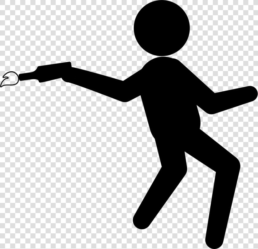 Criminal Armed Silhouette   Icono Persona Armada  HD Png DownloadTransparent PNG