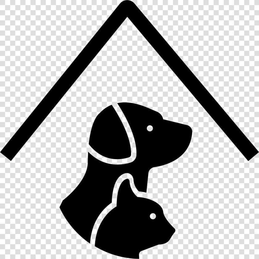 Pet Hotel Sign With A Dog And A Cat Under A Roof Line   Pet Friendly Icon Png  Transparent PngTransparent PNG