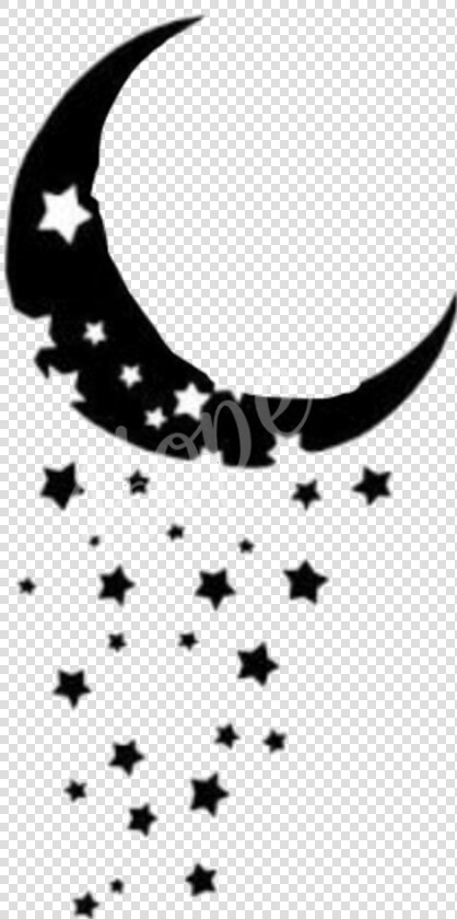  moon  originalladymoon  ladymoon  sticker  picsart   Moon And Stars Design  HD Png DownloadTransparent PNG