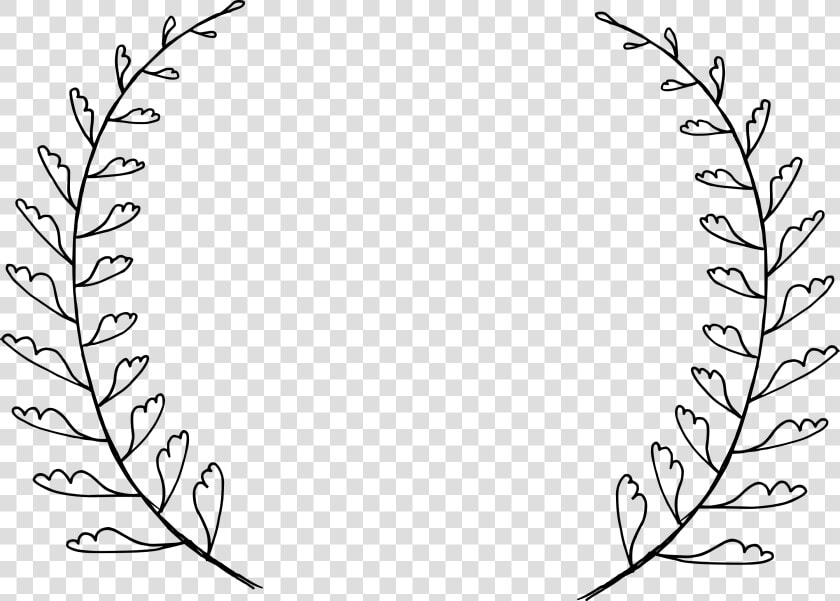 6 Drawn Wreath Vector 2   Line Art  HD Png DownloadTransparent PNG