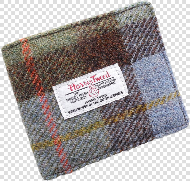 Scottish Gents Wallet Harris Tweed Blue Green Check  HD Png DownloadTransparent PNG