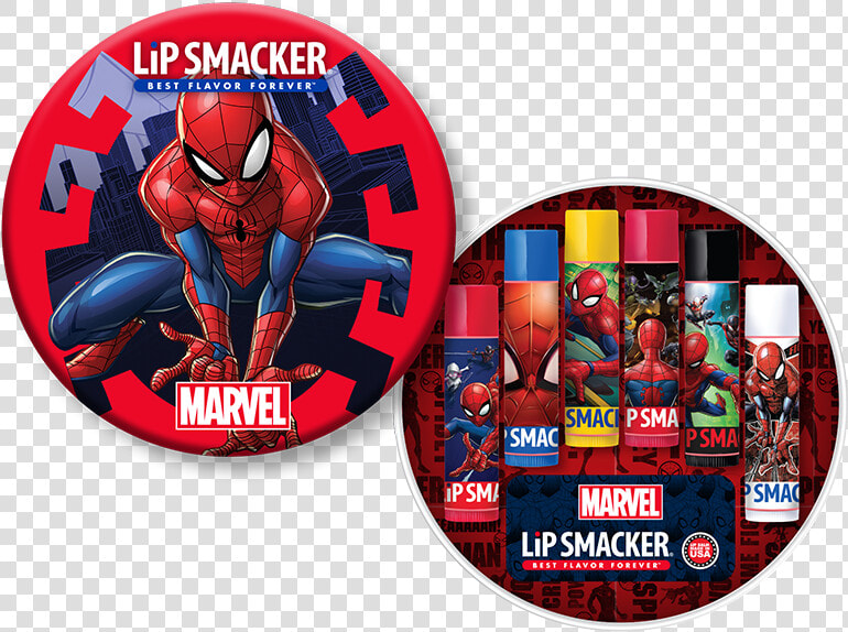 Spider Man 6 Piece Lip Balm Tin   Spiderman Graphic Sticker  HD Png DownloadTransparent PNG