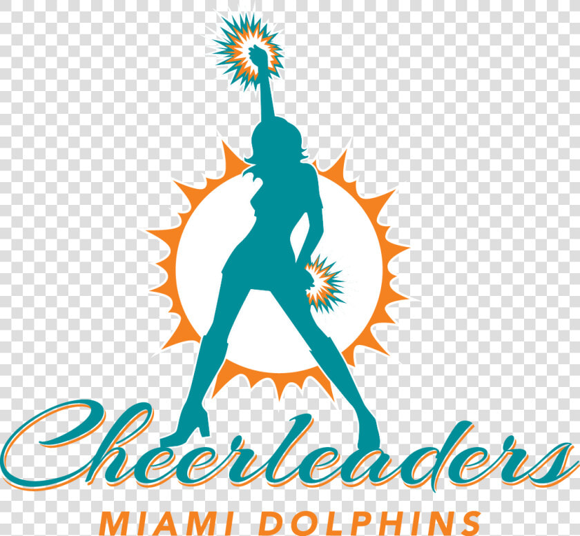 Miami Dolphins Cheerleaders Hard Rock Stadium Nfl Cheerleading   Miami Dolphins Cheerleaders Logo  HD Png DownloadTransparent PNG