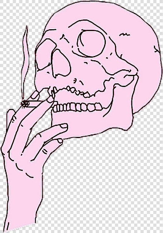  skull  smoke  tumblr  pink  skullsmoke  png  aesthetic   Pink Skeleton Smoking  Transparent PngTransparent PNG