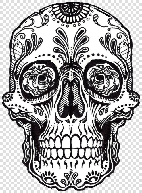 Mexican Skull Art Tumblr For Kids   Cute Sugar Skull Designs  HD Png DownloadTransparent PNG