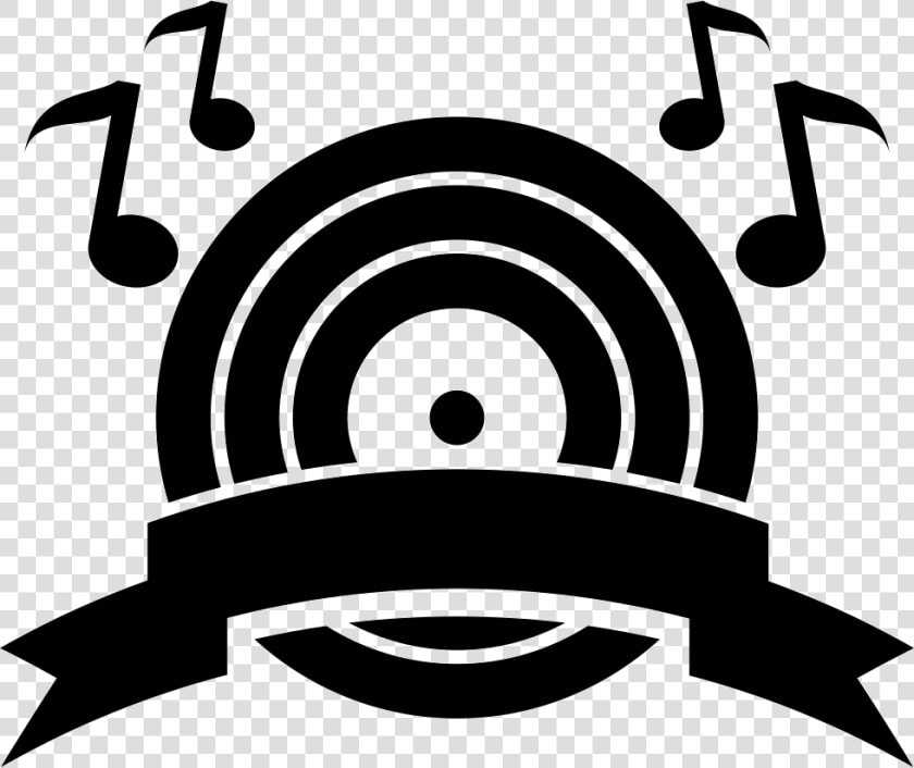 Music Boom Symbol Of A Musical Disc With Musical Notes   Boom Music  HD Png DownloadTransparent PNG