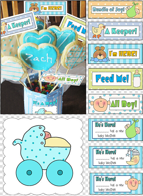 Printable Baby Shower Ideas Cookie Gram It S A Boy   Cartoon  HD Png DownloadTransparent PNG