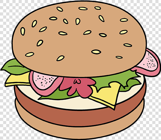 How To Draw Burger   Burger Drawing Easy  HD Png DownloadTransparent PNG