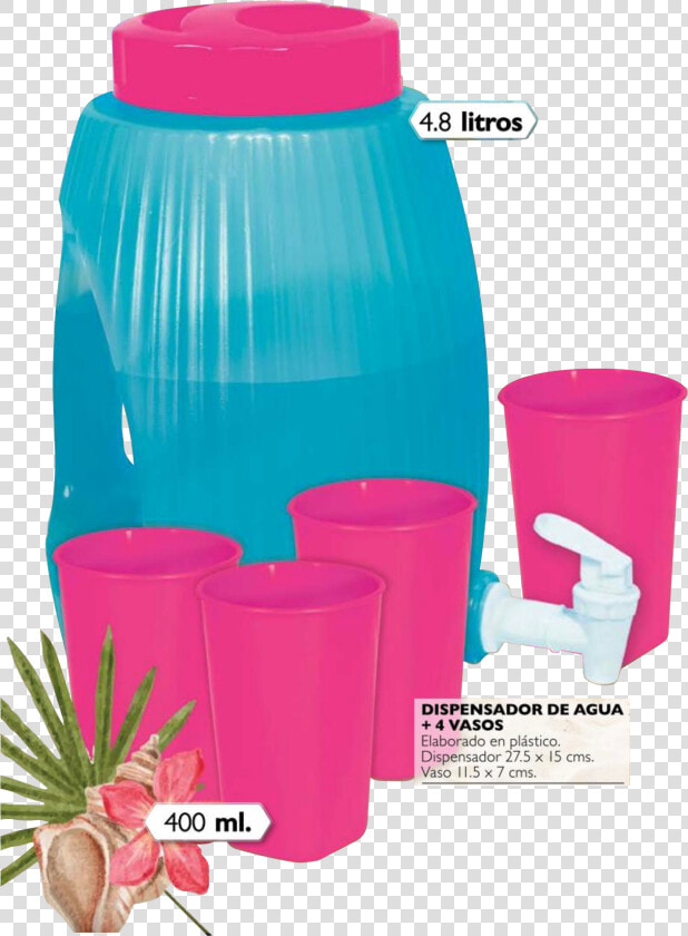 Kit Dispensador De Agua 4 Vasos  HD Png DownloadTransparent PNG