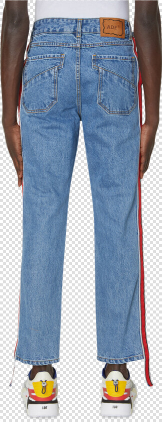 Side Stripe Denim Pants  Blue  Hi res   Pocket  HD Png DownloadTransparent PNG