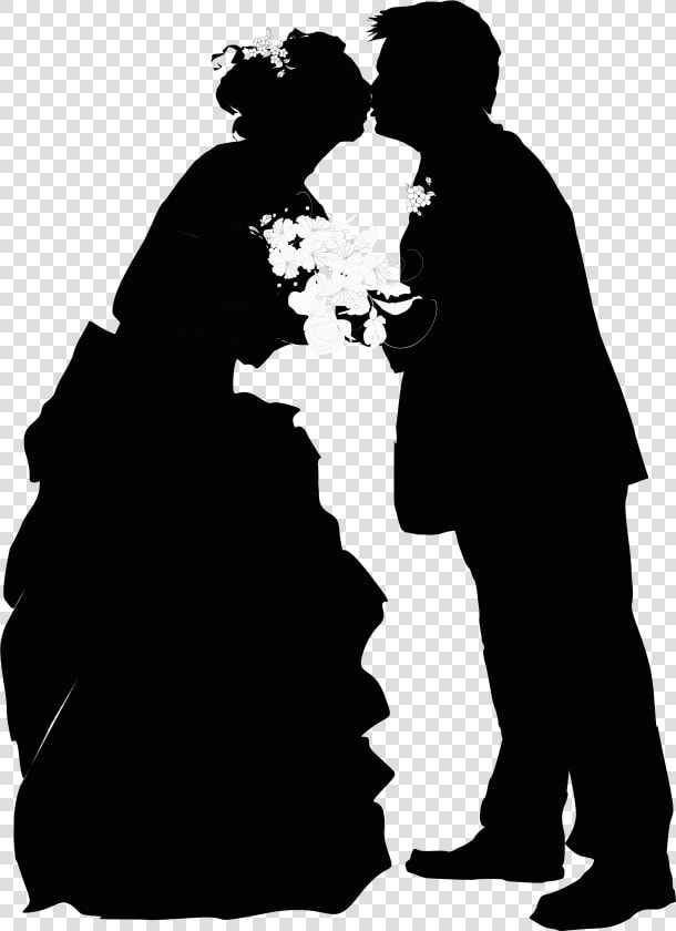 Wedding Invitation Silhouette Marriage   Married Couple Svg  HD Png DownloadTransparent PNG