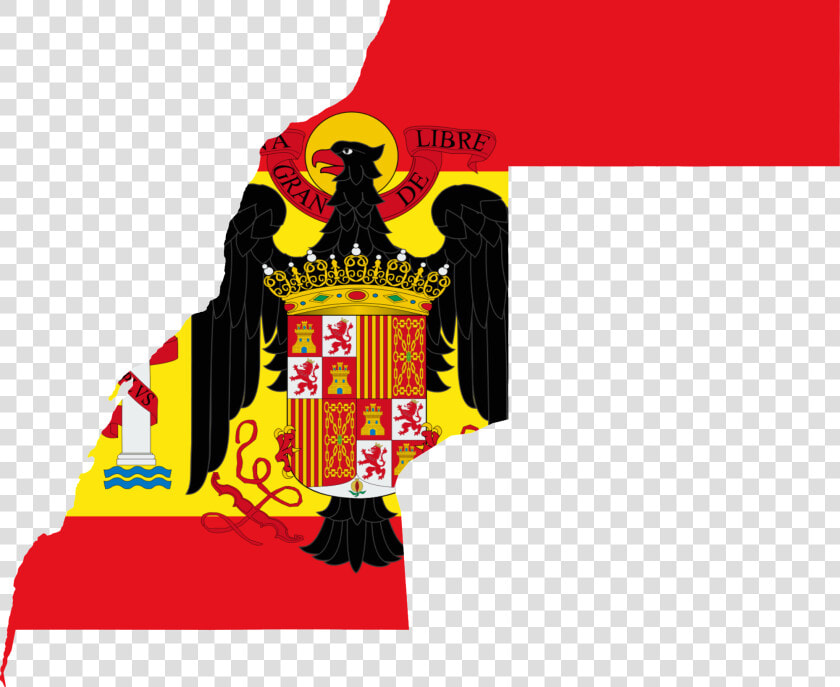 Flag Map Of Spanish Sahara   Spanish Sahara Is Gone  HD Png DownloadTransparent PNG