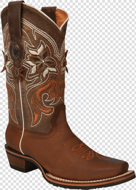 Tombstone Arena Queen Flower Stitching Square Toe Boots   Botas Baqueras Com Vestidos  HD Png DownloadTransparent PNG