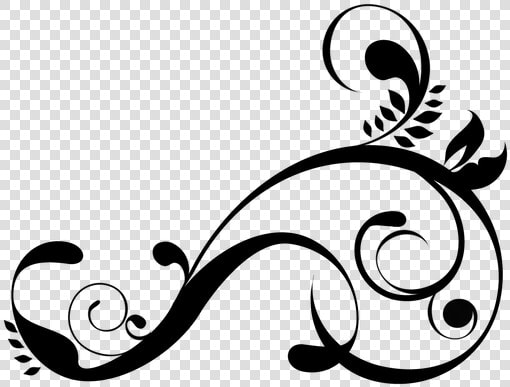 Can Use For Book Cover  White Decorative Swirl Clipart   Black Swirls  HD Png DownloadTransparent PNG