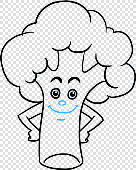 How To Draw Broccoli   Draw A Simple Broccoli  HD Png DownloadTransparent PNG