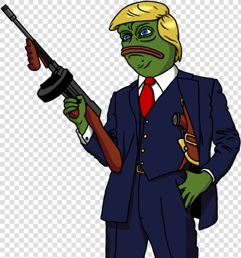 Pepe Png Transparent   Donald Trump Pepe Gun  Png DownloadTransparent PNG