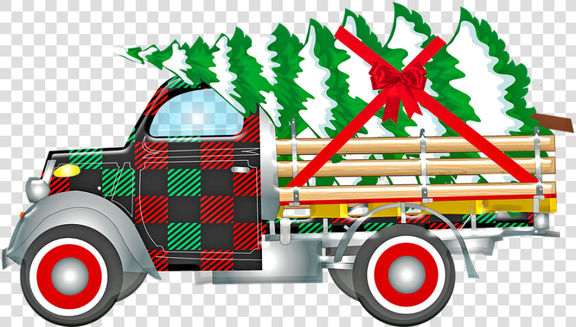 Christmas Retro Car  Santa Claus  Gifts  Christmas   Christmas Day  HD Png DownloadTransparent PNG