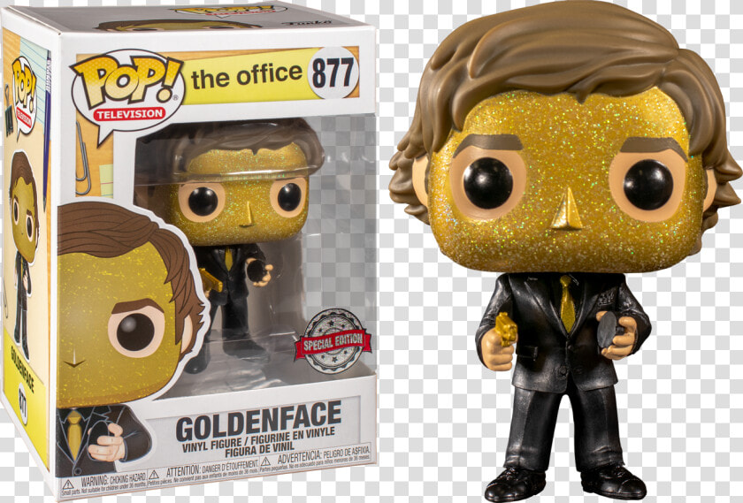 Jim Halpert As Goldenface Funko Pop Vinyl Figure   Golden Face Jim Funko Pop  HD Png DownloadTransparent PNG