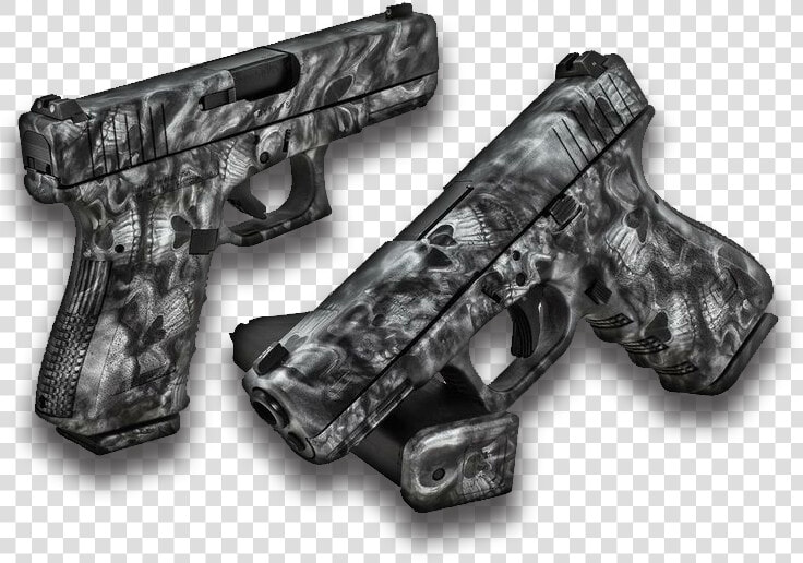 Reaper Black Glock Pistol   Black And Grey Hydro Dip  HD Png DownloadTransparent PNG
