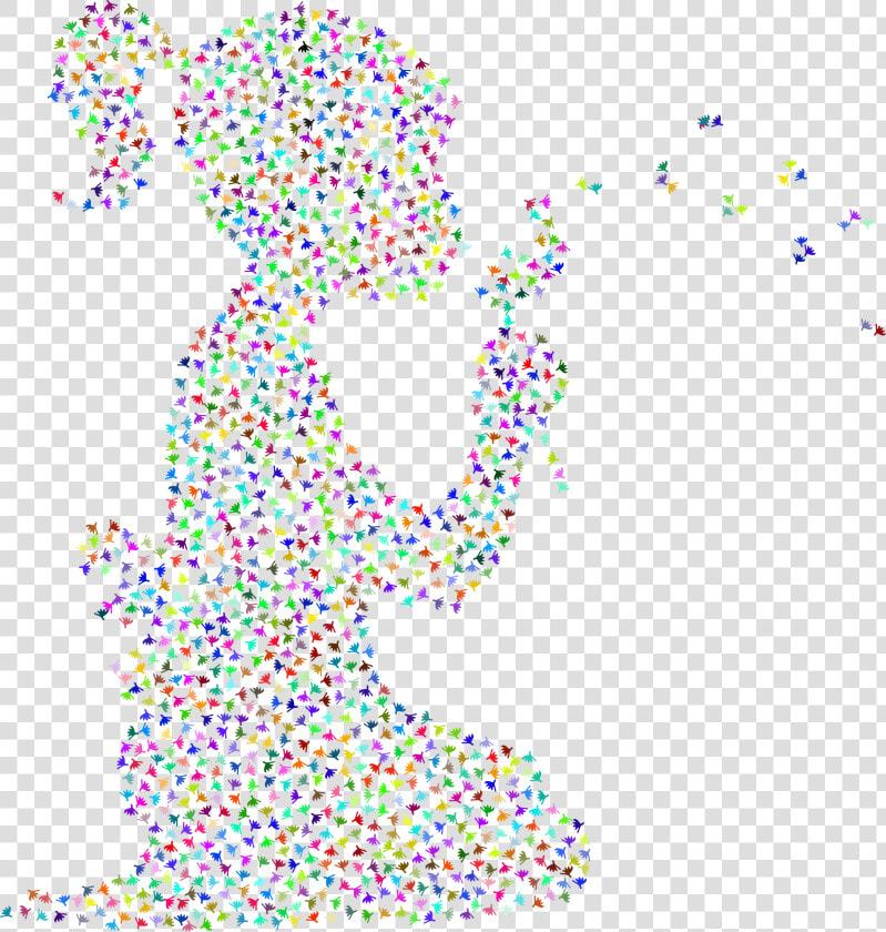 Prismatic Dandelion Girl No Background Clip Arts   Transparent Background Free Vector Dandelion Clipart  HD Png DownloadTransparent PNG
