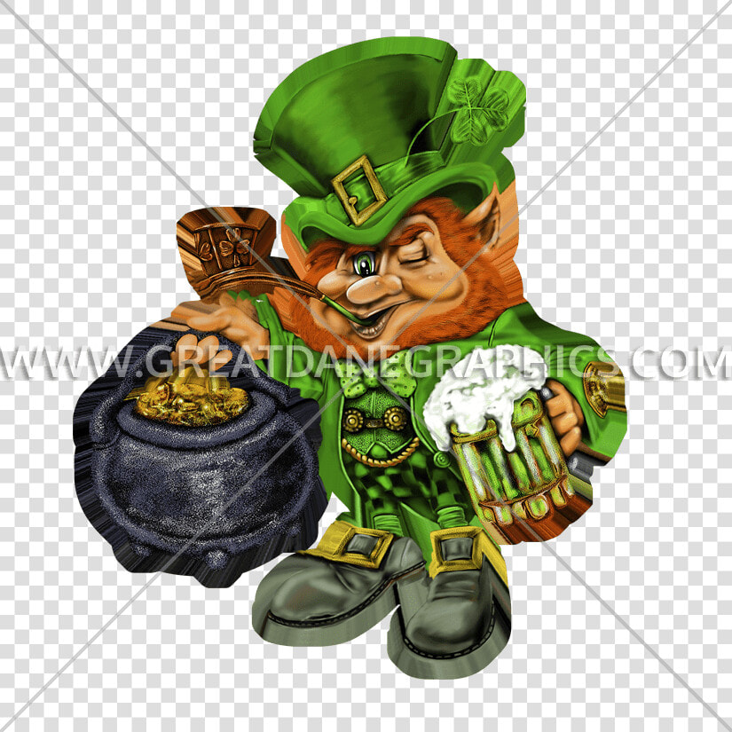 Transparent Leprechaun Png   Leprechaun And Pot Of Gold  Png DownloadTransparent PNG