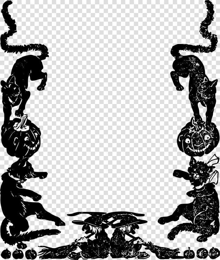 Borders And Frames Halloween Picture Frames Holiday   Halloween Border Black White  HD Png DownloadTransparent PNG