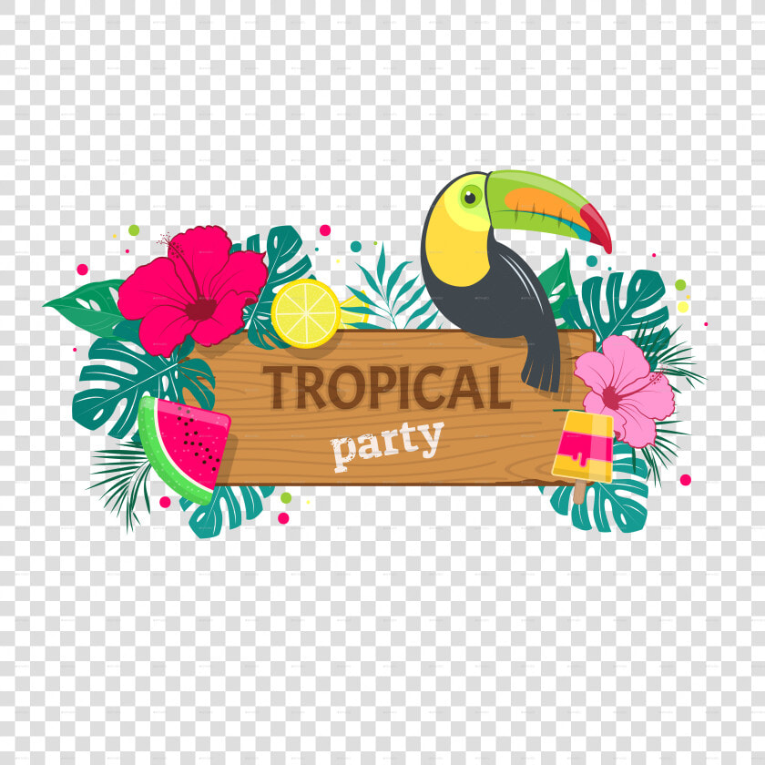 Banner Transparent Tropical   Tropical Party Png  Png DownloadTransparent PNG