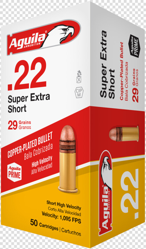 Aguila 22 Short Ammunition Superextra 1b222110 High    22 Short  HD Png DownloadTransparent PNG