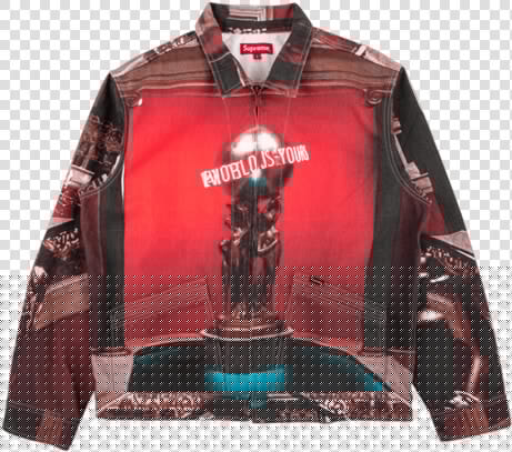 Supreme Scarface Denim Jacket Fw 17 The World Is Yours   Jean Jacket  HD Png DownloadTransparent PNG