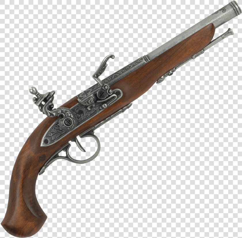Left handed Grey English Flintlock Pistol   19 Century Dueling Pistol  HD Png DownloadTransparent PNG