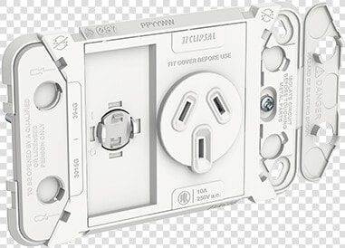 Pdl Iconic Pdl394g Single Switched Socket Grid  HD Png DownloadTransparent PNG