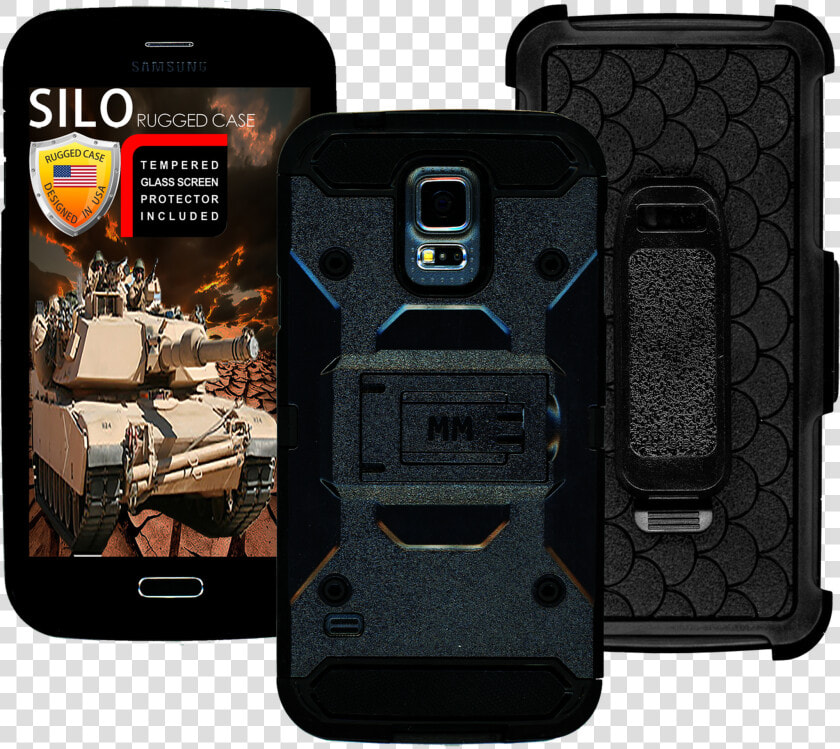 Samsung Galaxy S5 Mm Silo Rugged Case Black  HD Png DownloadTransparent PNG