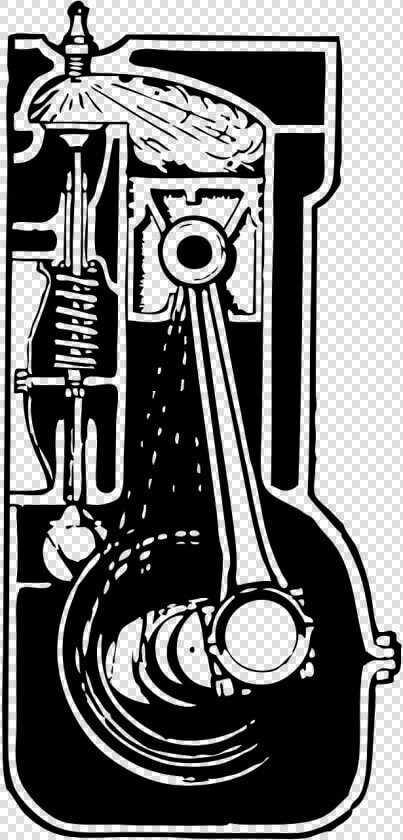 Engine Cross Section Drawing  HD Png DownloadTransparent PNG