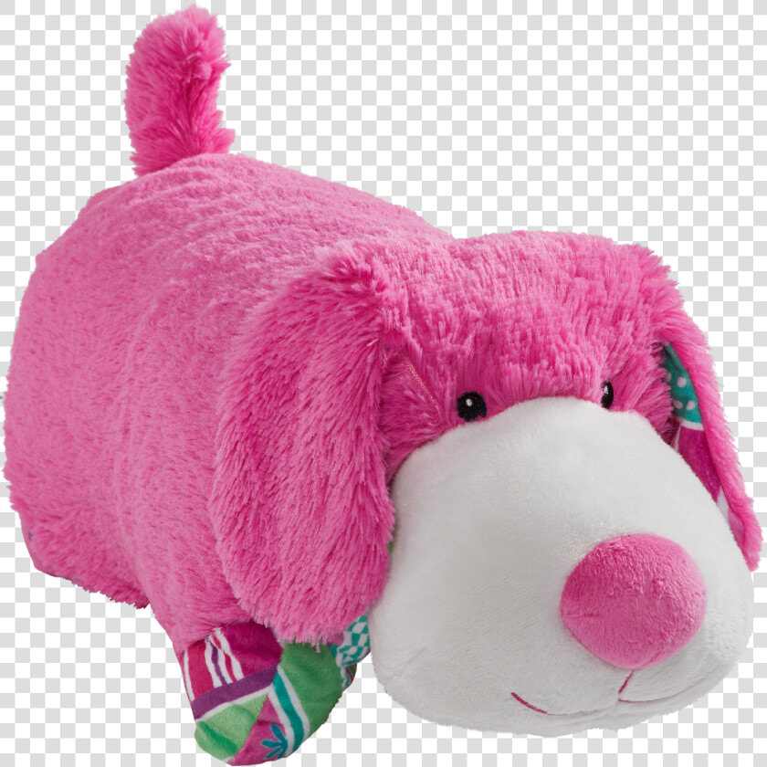 Colorful Pink Puppy Pillow Pet   Puppy Pillow Pet  HD Png DownloadTransparent PNG