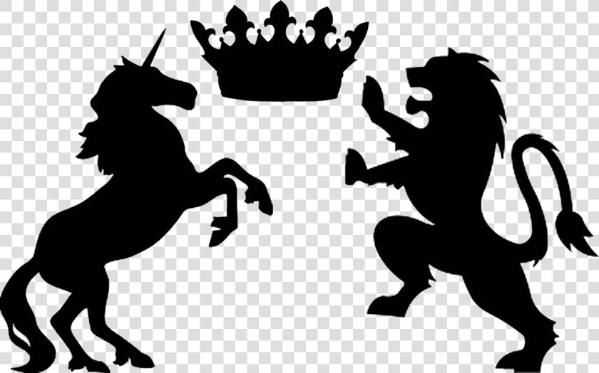 Lion Silhouette Png   Lion And Unicorn  Transparent PngTransparent PNG