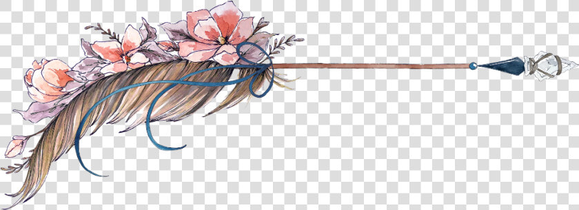Bohemian Arrow With Flowers  HD Png DownloadTransparent PNG