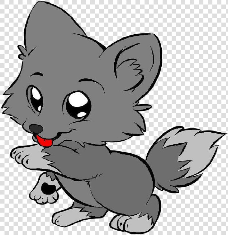 Wolf Baby Clipart Free Best On Transparent Png   Cute Anime Wolf Pup Wolf Drawing  Png DownloadTransparent PNG
