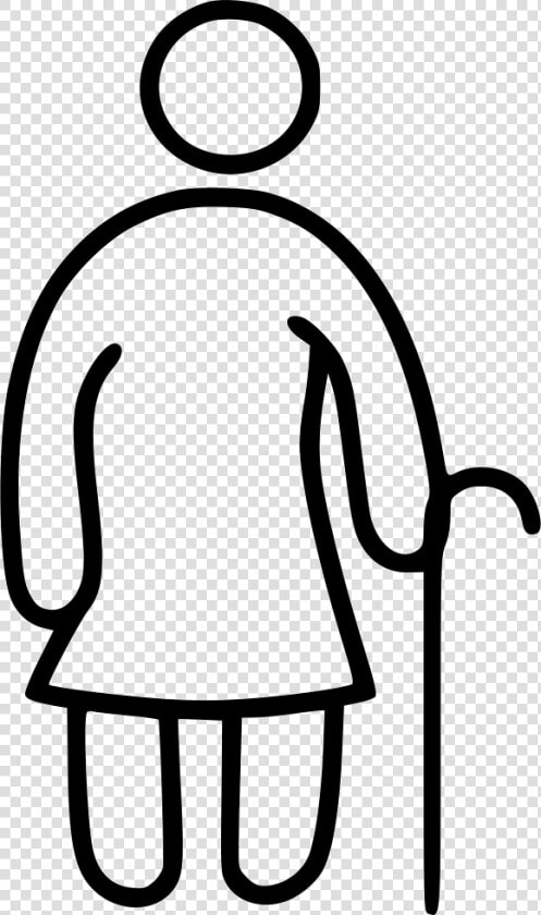 Old Woman   Old Woman White Icon  HD Png DownloadTransparent PNG