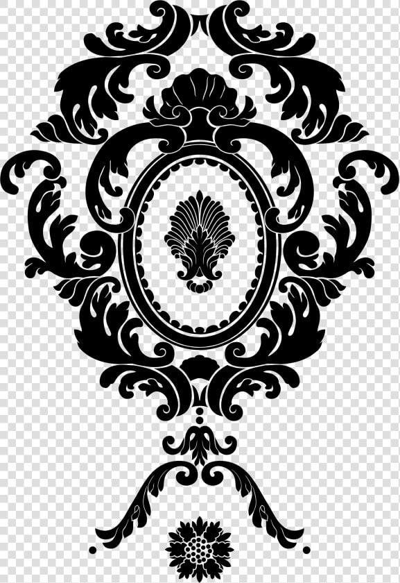 Vintage Flowers 3   Design Sticker Flowers Black  HD Png DownloadTransparent PNG