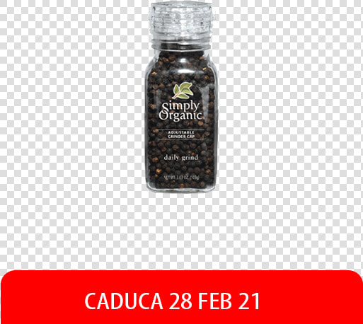 Simply Organic  Pimienta Negra Entera Con Molinillo    Bottle  HD Png DownloadTransparent PNG