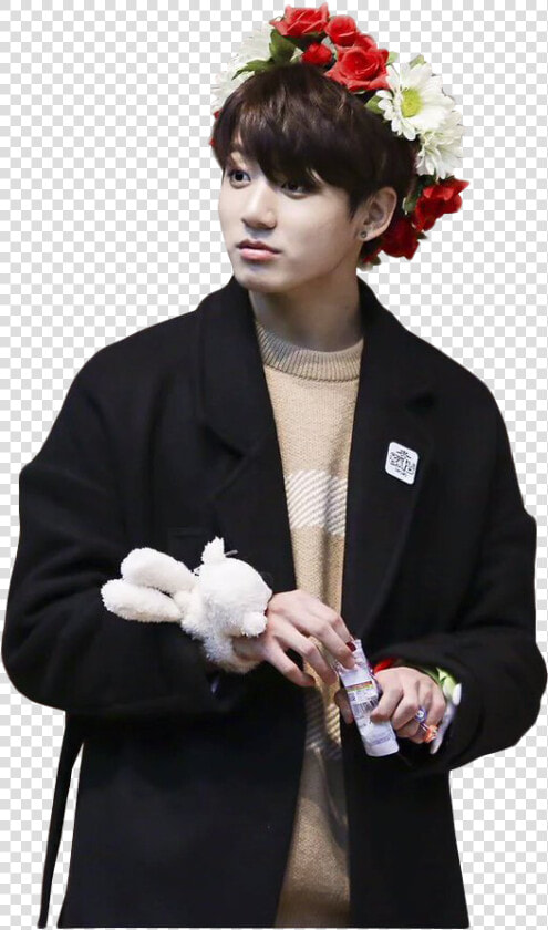 Bts  Jungkook  And Kpop Image   Jungkook Flower Crown  HD Png DownloadTransparent PNG