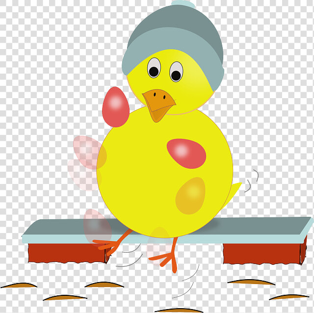Easter Chick Kicking Eggs Svg Clip Arts   Påskekylling Png  Transparent PngTransparent PNG